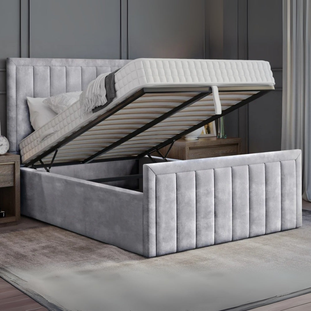 Ellsworth Velvet Bed Frame With Storage