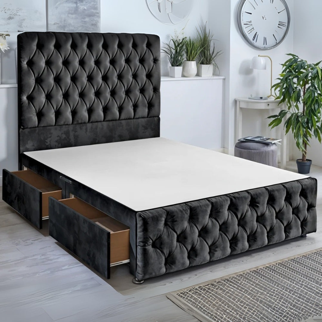 NovaSleep Divan Bed With Gaslift Storage and Mattress