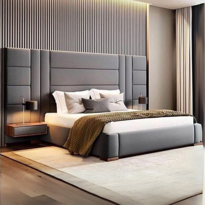 Regal Panel Bed Frame With Storage and Optional Mattress