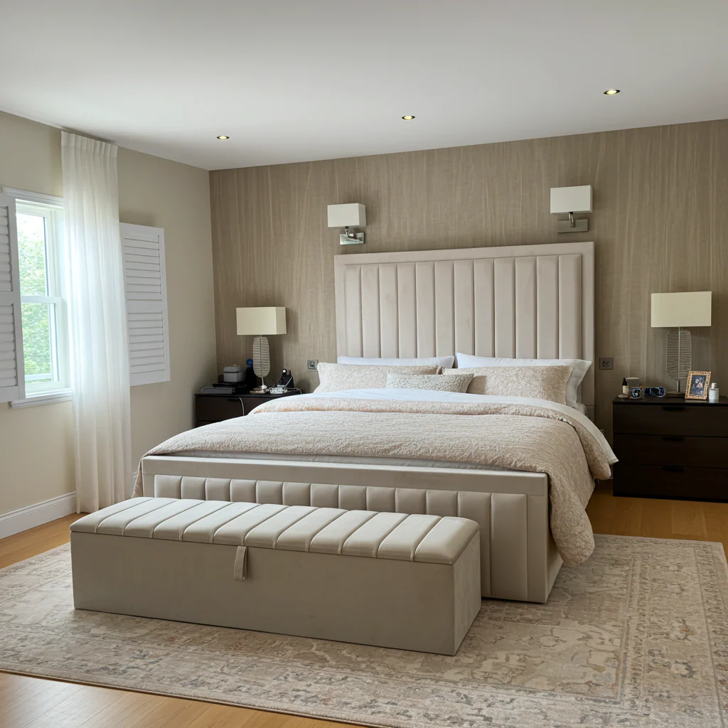 double bed frame with storage 2